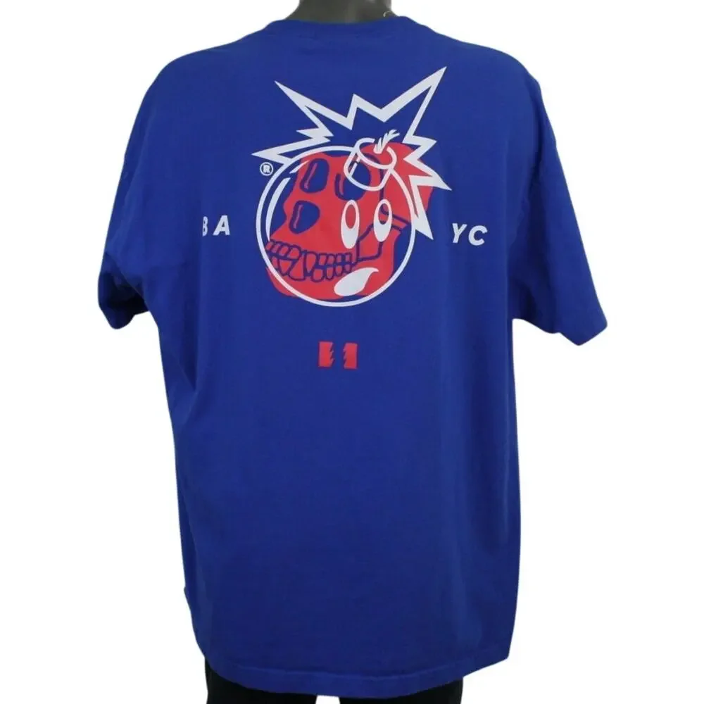 The Hundreds x BAYC Bored Ape Yacht Club T Shirt XL Blue Adam Bomb